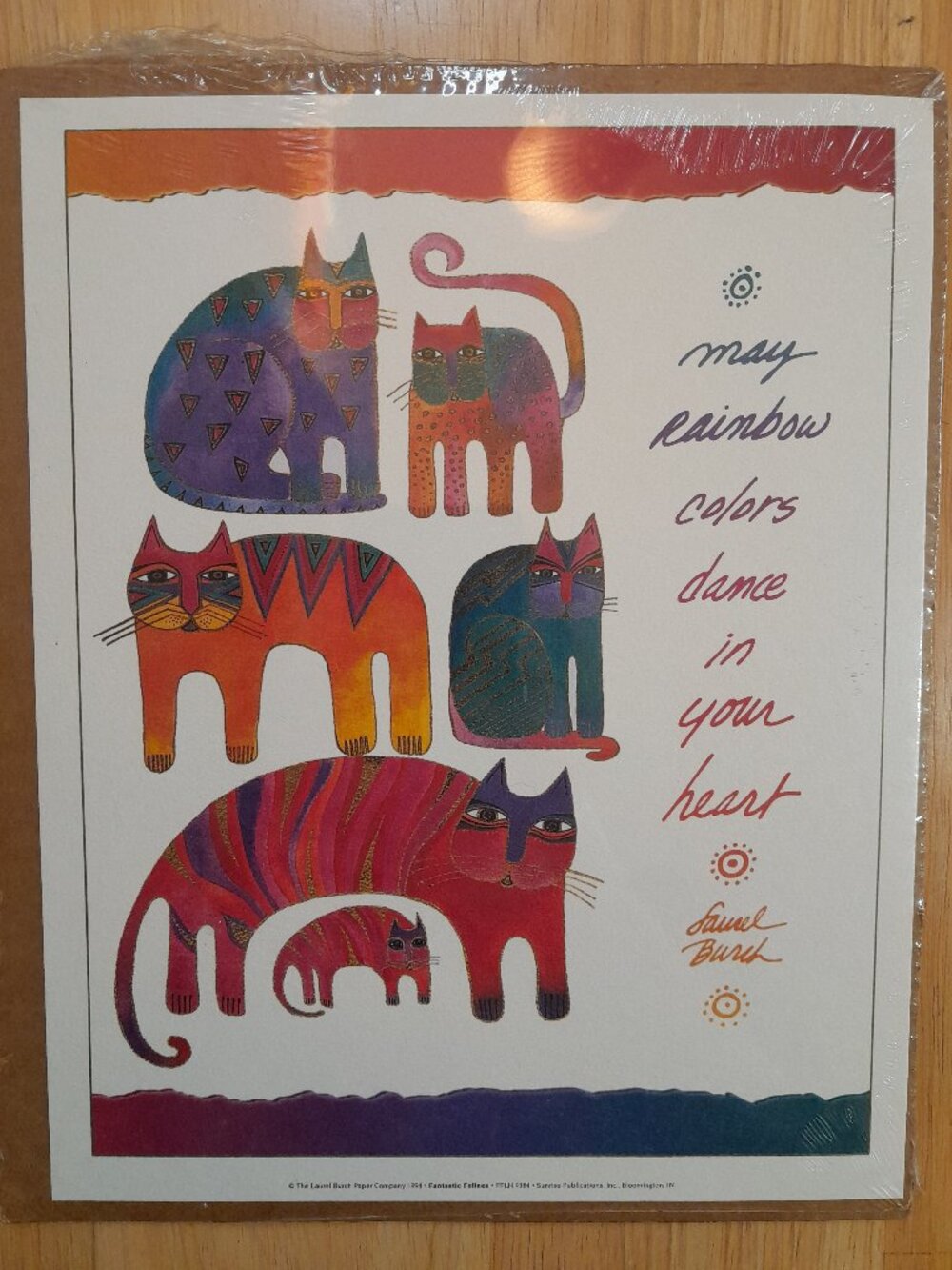 Laurel Burch Studios Fantastic Felines Vintage Print 8x10